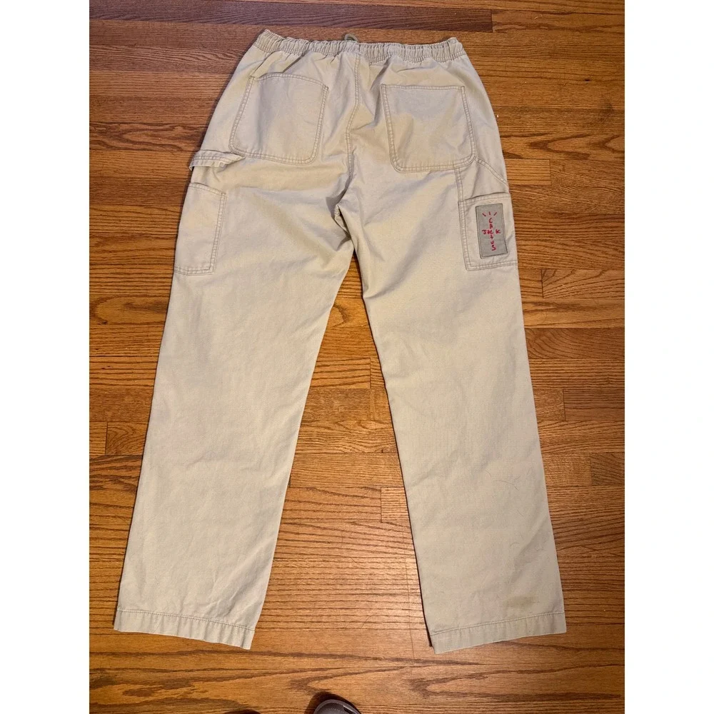Jordan Travis Scott Cactus Jack Canvas Pants Khaki Mens Large DD4778-201